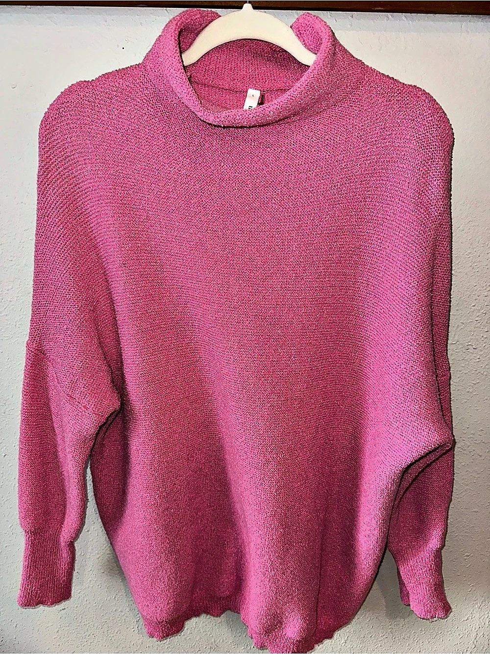 glam Pink Turtleneck Sweater